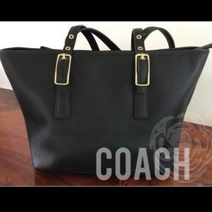 Coach Black Leather Shoulder Bag